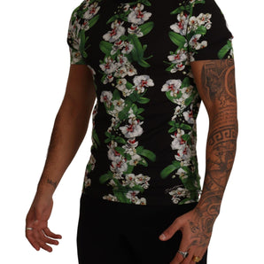 Dolce &amp; Gabbana Elegant Floral Crewneck Tee for Men