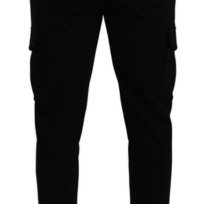 Dolce & Gabbana Elegant Black Slim Fit Cargo Pants