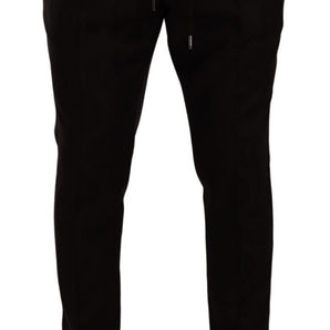 Dolce & Gabbana Elegant Burgundy Wool Jogger Pants