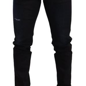 Dolce &amp; Gabbana Elegant Slim Fit Skinny Jeans in Dark Blue