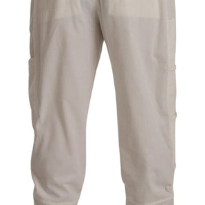 Dolce &amp; Gabbana Elegantes pantalones cargo color blanco roto - Corte regular