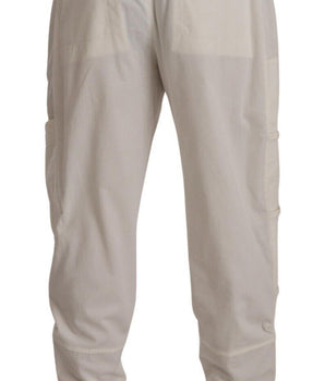 Dolce & Gabbana Off White Cotton Corduroy Cargo Pants