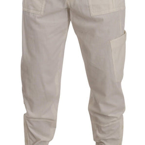 Dolce & Gabbana Elegant Off White Cargo Pants - Regular Fit