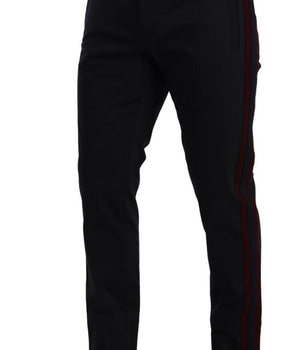 Dolce & Gabbana Blue Bordeaux Cotton Skinny Chino Pants