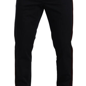 Dolce &amp; Gabbana Chic Slim Fit Chinos Pants in Blue