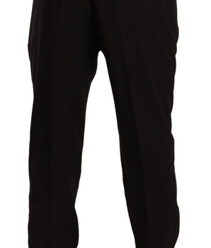 Dolce & Gabbana Brown Wool Skinny Formal Dress Pants