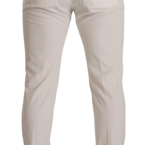 Dolce &amp; Gabbana Elegant Slim Fit Cotton Trousers