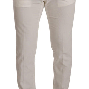 Dolce &amp; Gabbana Elegant Slim Fit Cotton Trousers