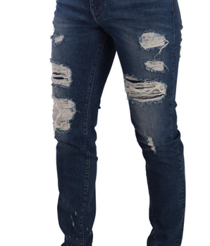 Dolce & Gabbana Blue Wash Cotton Stretch Slim Fit Denim Jeans