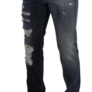 Dolce &amp; Gabbana Chic Tattered Denim Jeans