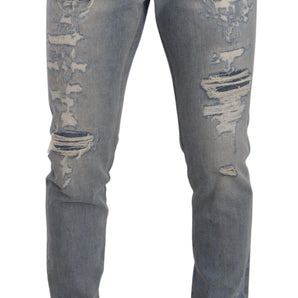 Dolce &amp; Gabbana Elegant Light Blue Straight Denim Jeans