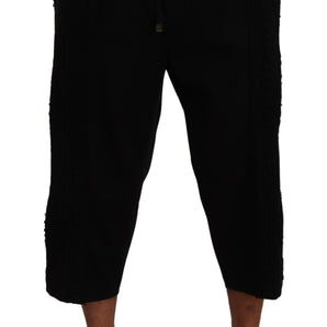 Dolce &amp; Gabbana Elegant Black Cropped Torero Pants