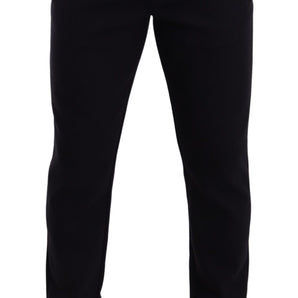 Dolce &amp; Gabbana Elegante Pantalón Jogger Azul para Hombre