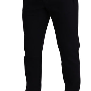 Dolce &amp; Gabbana Elegante Pantalón Jogger Azul para Hombre