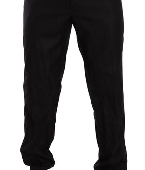 Dolce & Gabbana Gray Wool Silk Dress Trouser Dress Pants