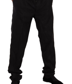 Dolce & Gabbana Gray Wool Silk Dress Trouser Dress Pants