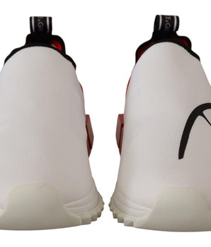 Dolce & Gabbana White Red Sorrento Sandals Sneakers