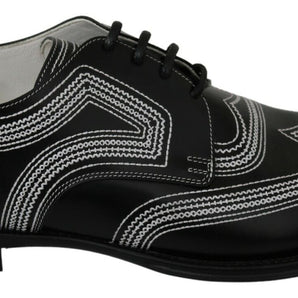 Dolce & Gabbana Elegant Black and White Derby Shoes