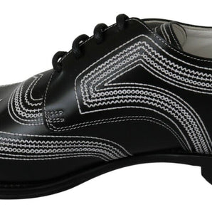 Dolce & Gabbana Elegant Black and White Derby Shoes