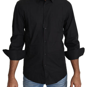 Dolce & Gabbana Elegant Black Slim Fit Dress Shirt