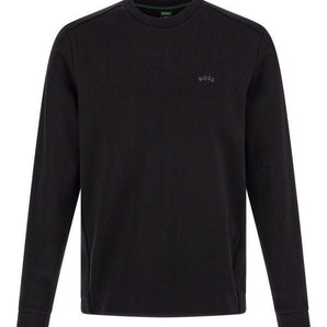 Hugo Boss Elegant Black Cotton Round Neck Sweatshirt