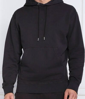 Hugo Boss Elegant Dark Blue Cotton Hooded Sweatshirt