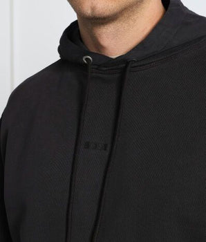 Hugo Boss Elegant Dark Blue Cotton Hooded Sweatshirt