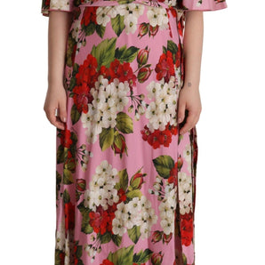 Dolce & Gabbana Enchanting Floral Silk Maxi Dress