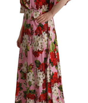 Dolce &amp; Gabbana Vestido largo de seda floral encantador