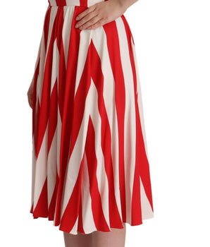 Dolce &amp; Gabbana Vestido recto elegante a rayas con corte en A