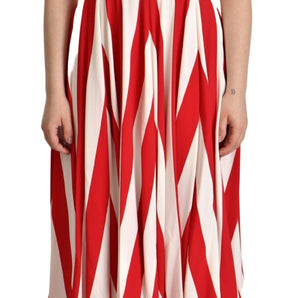 Dolce & Gabbana Elegant A-Line Striped Shift Dress