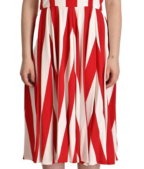 Dolce &amp; Gabbana Vestido recto elegante a rayas con corte en A