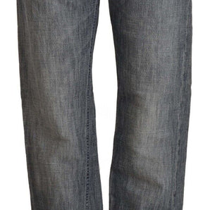 Acht Chic Gray Washed Straight Cut Jeans