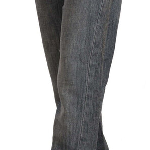 Acht Chic Gray Washed Straight Cut Jeans