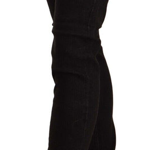 Acht Sleek Skinny Low Waist Black Jeans