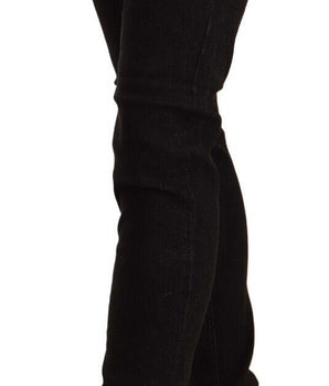 Acht Black Cotton Low Waist Skinny Denim Jeans