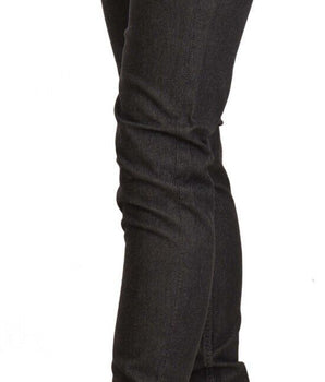 Acht Black Low Waist Skinny Denim Slim Fit Jeans