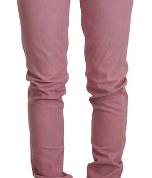 Acht Pink Cotton Slim Fit Women Denim Skinny Jeans