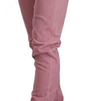 Acht Pink Cotton Slim Fit Women Denim Skinny Jeans