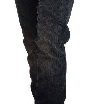 Acht Black Washed Cotton Skinny Denim Low Waist Jeans