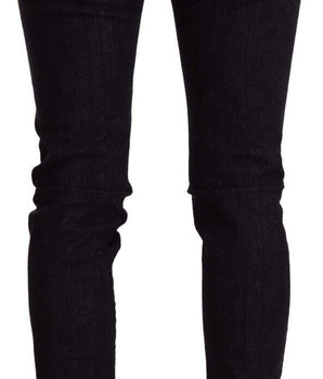 Vaqueros de diseño ajustados en negro elegante de GF Ferre