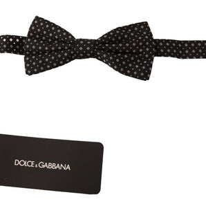 Dolce &amp; Gabbana Pajarita Fantasía Seda Elegante Negra