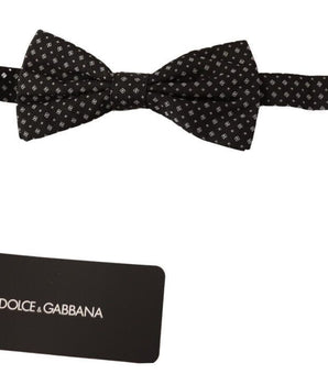 Dolce & Gabbana Black 100% Silk Adjustable Neck Papillon Tie