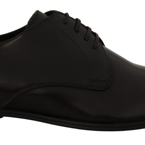 Dolce &amp; Gabbana Elegant Black Leather Derby Shoes