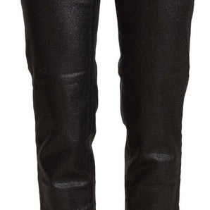 John Galliano Chic pantalones cortos negros con purpurina