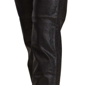 John Galliano Chic pantalones cortos negros con purpurina