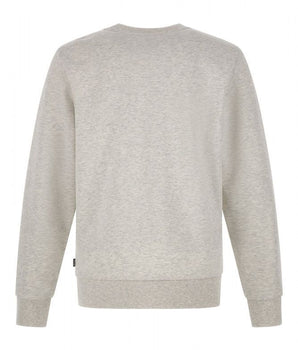 Hugo Boss Elegant Grey Round Neck Cotton Sweatshirt
