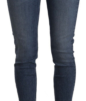 Vaqueros azules desgastados de corte slim Chic de Don The Fuller