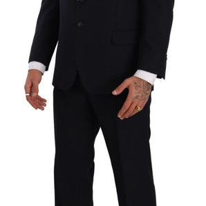 Domenico Tagliente Exquisite Blue Two-Piece Suit with Deconstructed Blazer