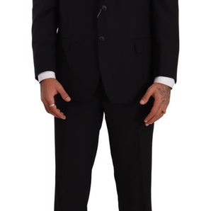 Domenico Tagliente Elegant Two-Piece Black Suit Ensemble